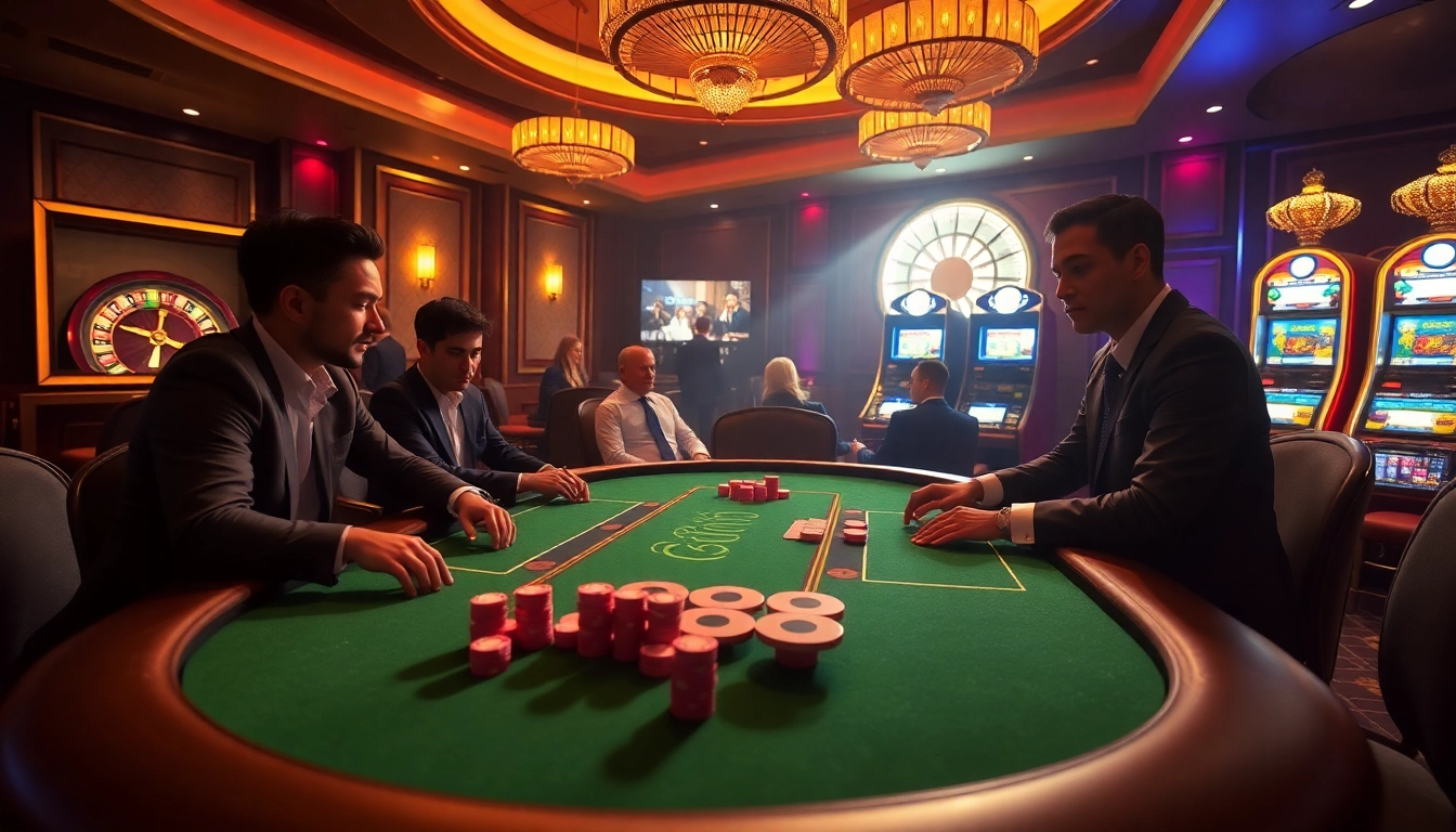 Experience exciting gameplay at u888 with a stylish poker table and vibrant casino activity.