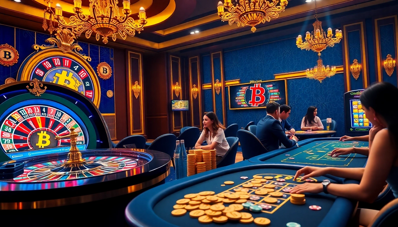 Experience the excitement of casino en ligne Bitcoin with virtual roulette and Bitcoin slots in a luxurious setting.